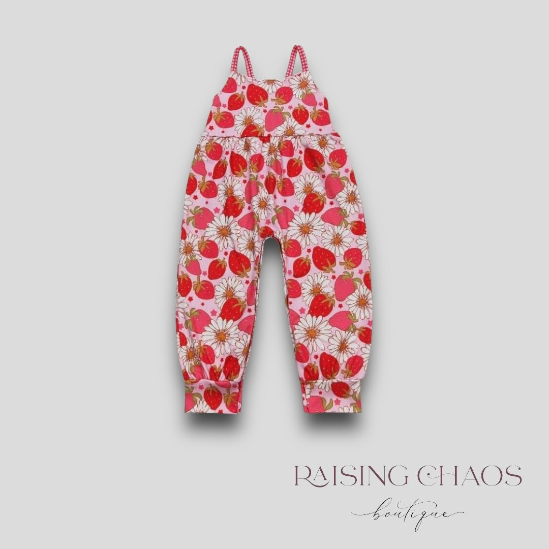 *PRE-ORDER* Strawberries Tank Romper