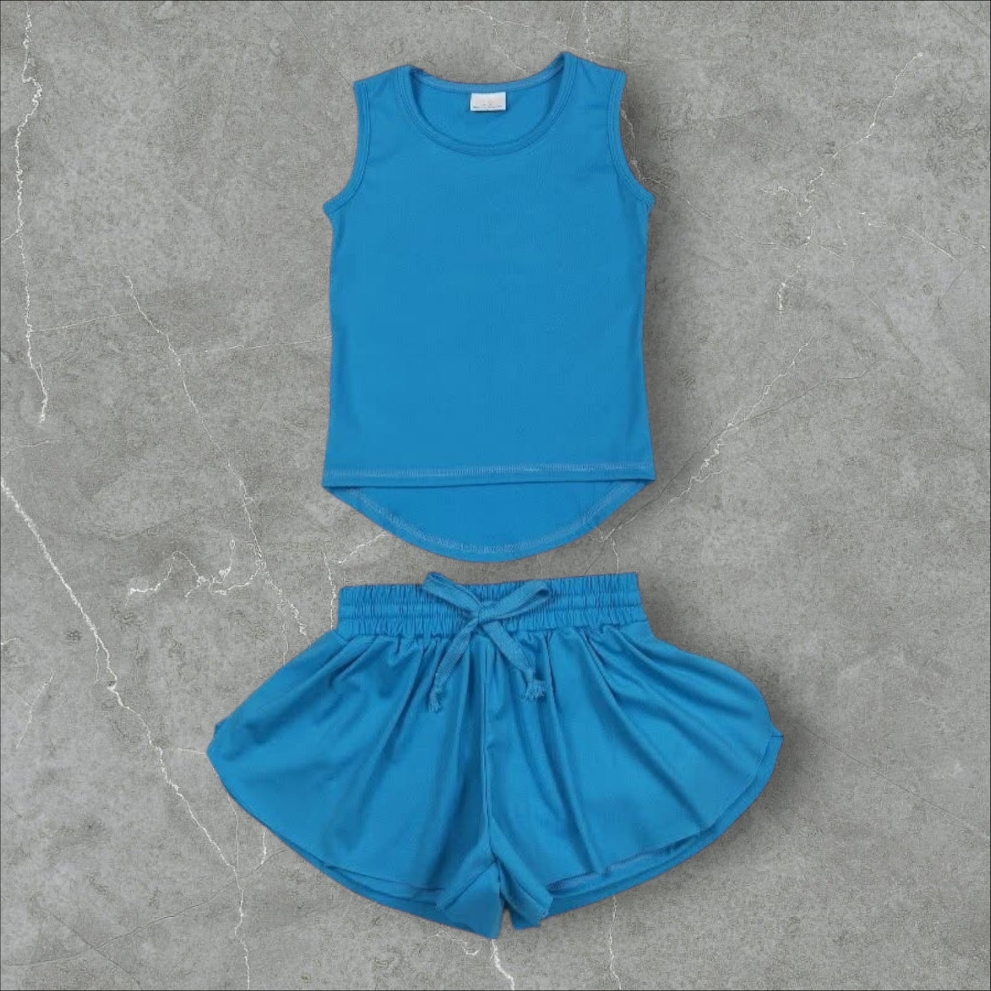 *PRE-ORDER* Blue Athletic Shorts Set