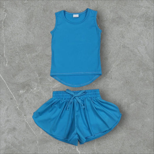 *PRE-ORDER* Blue Athletic Shorts Set