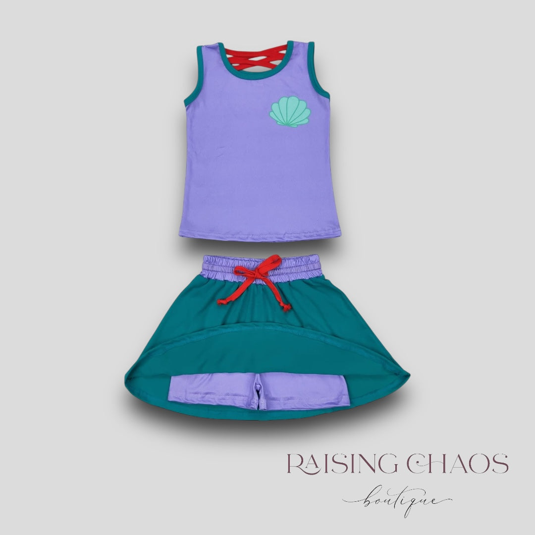 *PRE-ORDER* Mermaid Skort Set