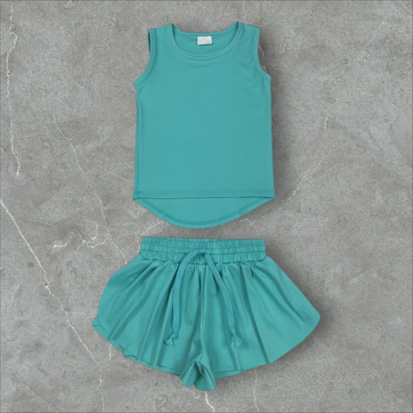 *PRE-ORDER* Teal Athletic Shorts Set