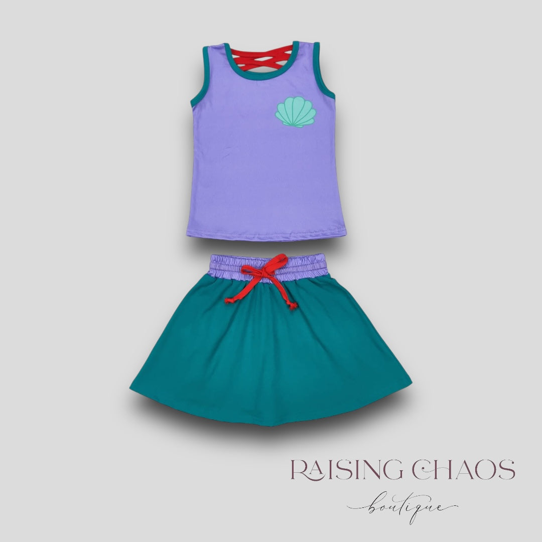 *PRE-ORDER* Mermaid Skort Set