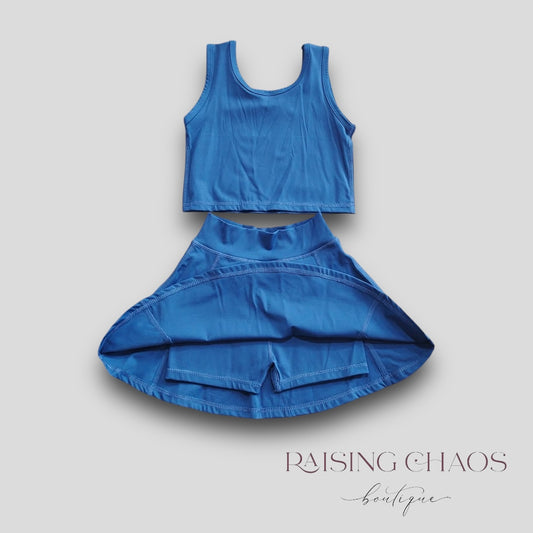 *Pre-Order* Dark Blue Athletic Skort Set