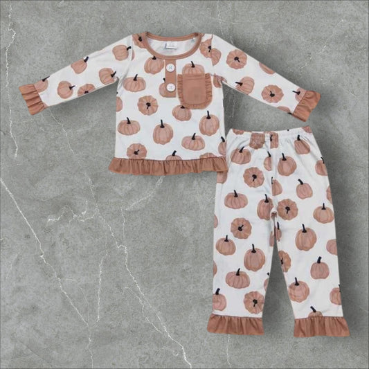 *PRE-ORDER* Halloween - Pumpkin Ruffle Lounge Set