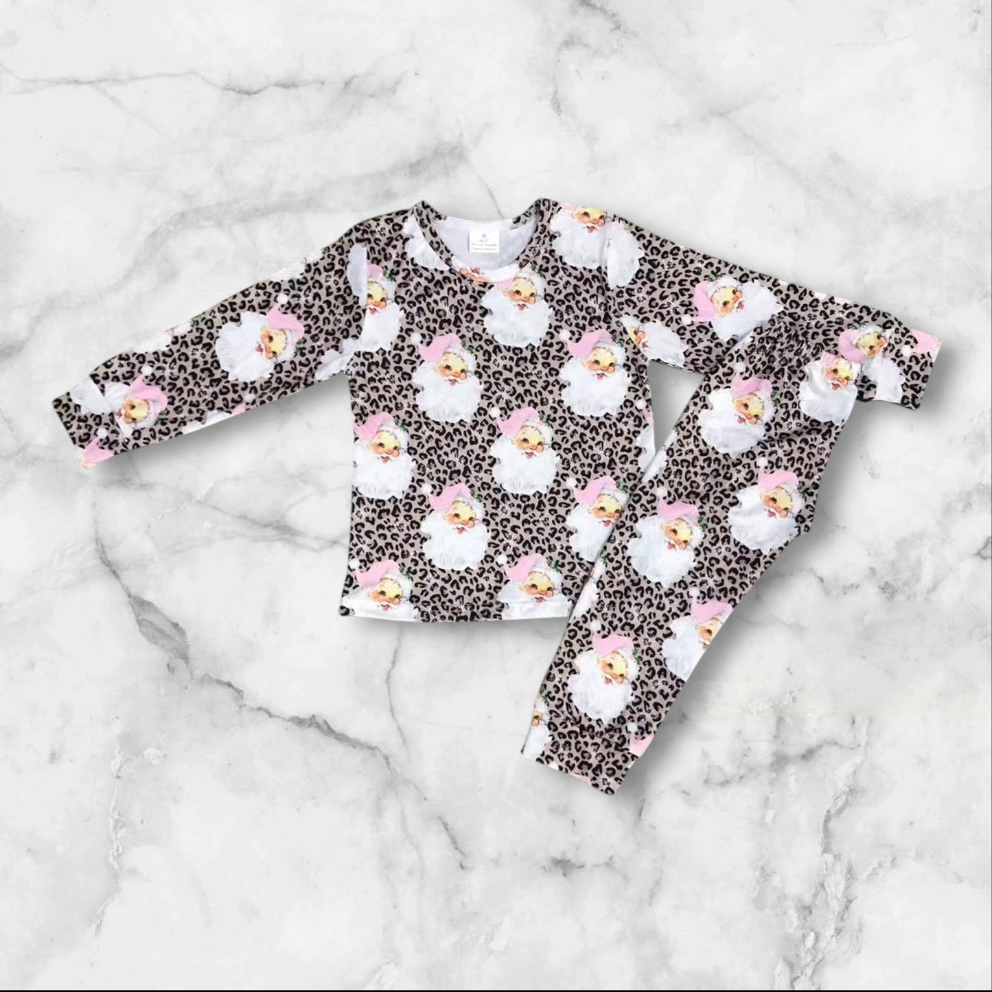 *Pre-Order* Christmas - Leopard Santa Lounge Set