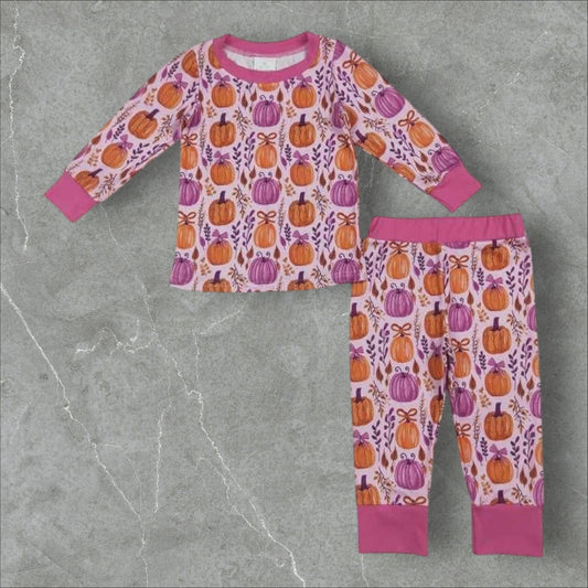 *PRE-ORDER* Halloween - Floral Pumpkins Lounge Set