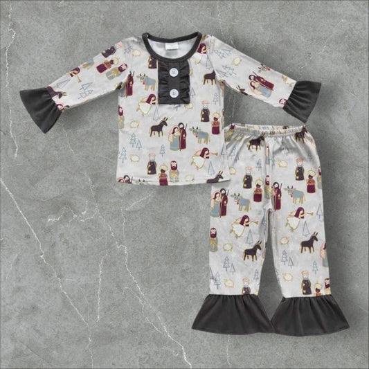 *PRE-ORDER* Christmas - Nativity Ruffle Lounge Set