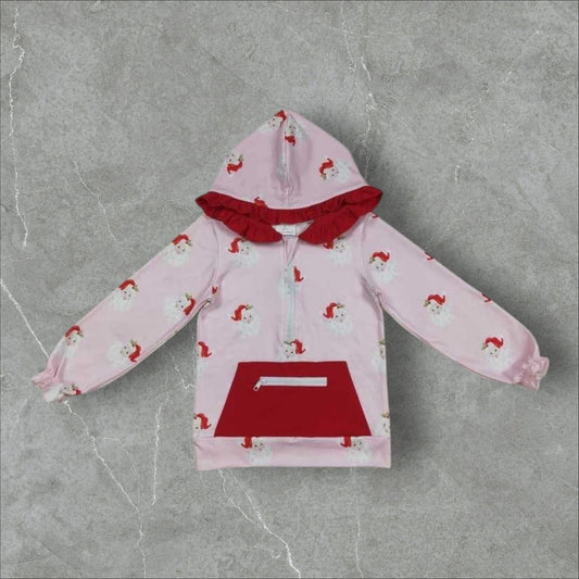 *PRE-ORDER* Christmas - Pink Santa Quarter Zip