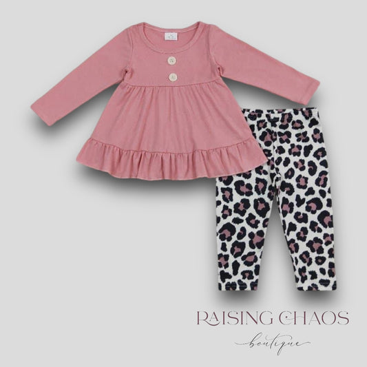 *PRE-ORDER* Mauve Leopard Pant Set