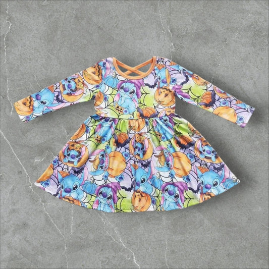 *PRE-ORDER* Halloween Stitch Floral Dress