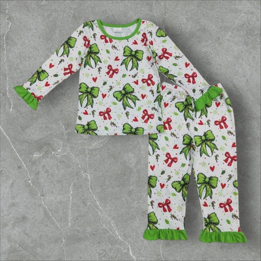 *PRE-ORDER* Christmas - Mean One Ruffle Lounge Set