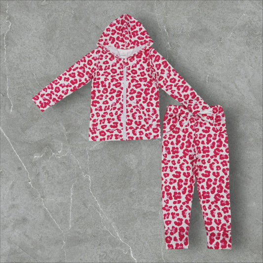 *PRE-ORDER* Pink Leopard Athletic Jogger Pant Set