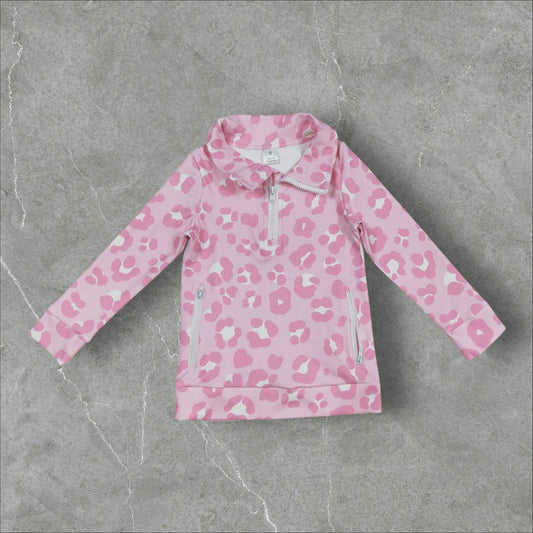 *PRE-ORDER* Pink Leopard Athletic Zip Up Jacket