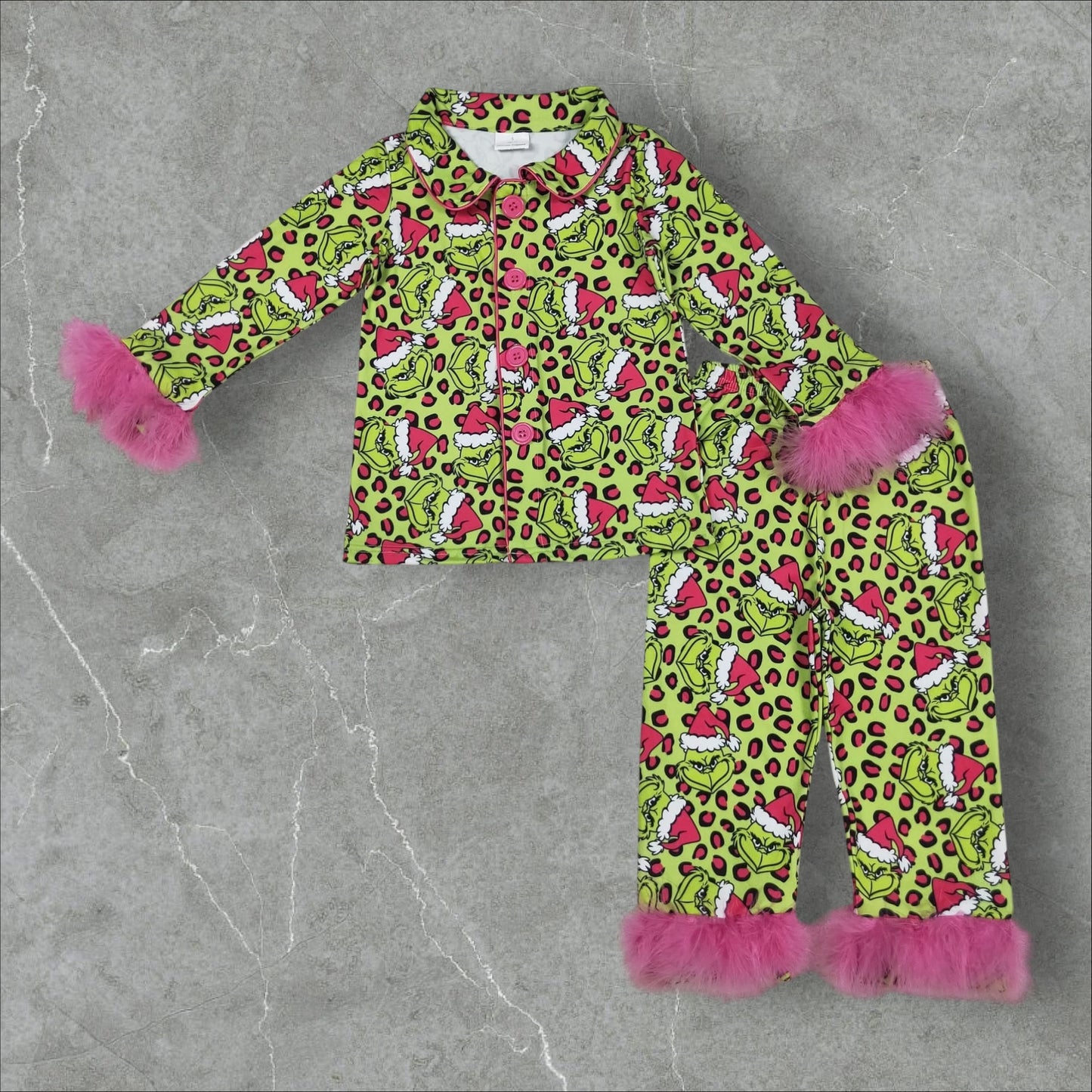 *PRE-ORDER* Christmas - Mean One Button Up Lounge Set