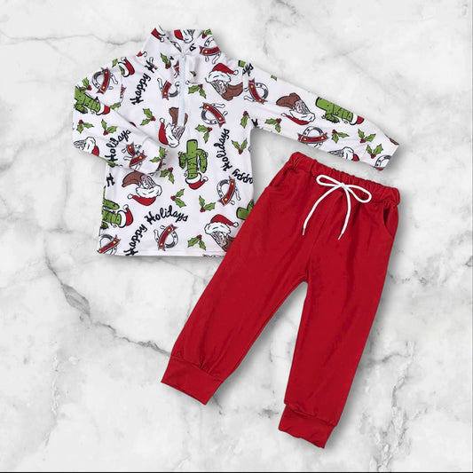 *PRE-ORDER* Christmas - Western Pant Set