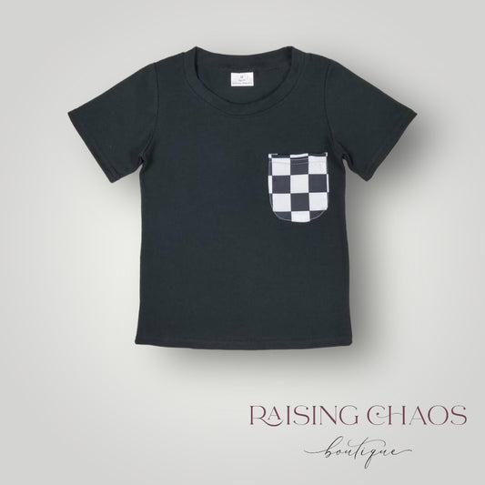 *PRE-ORDER* Black Checker Tee