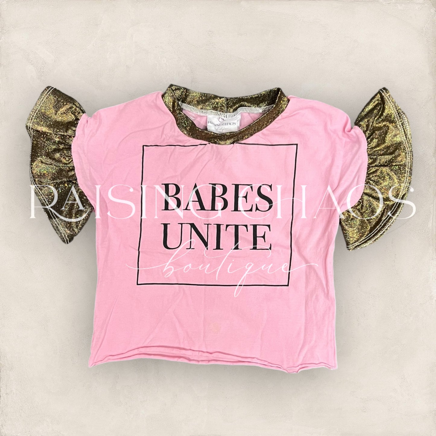 Babes Unite Upcycle Cropped Lounge Top *Handmade*