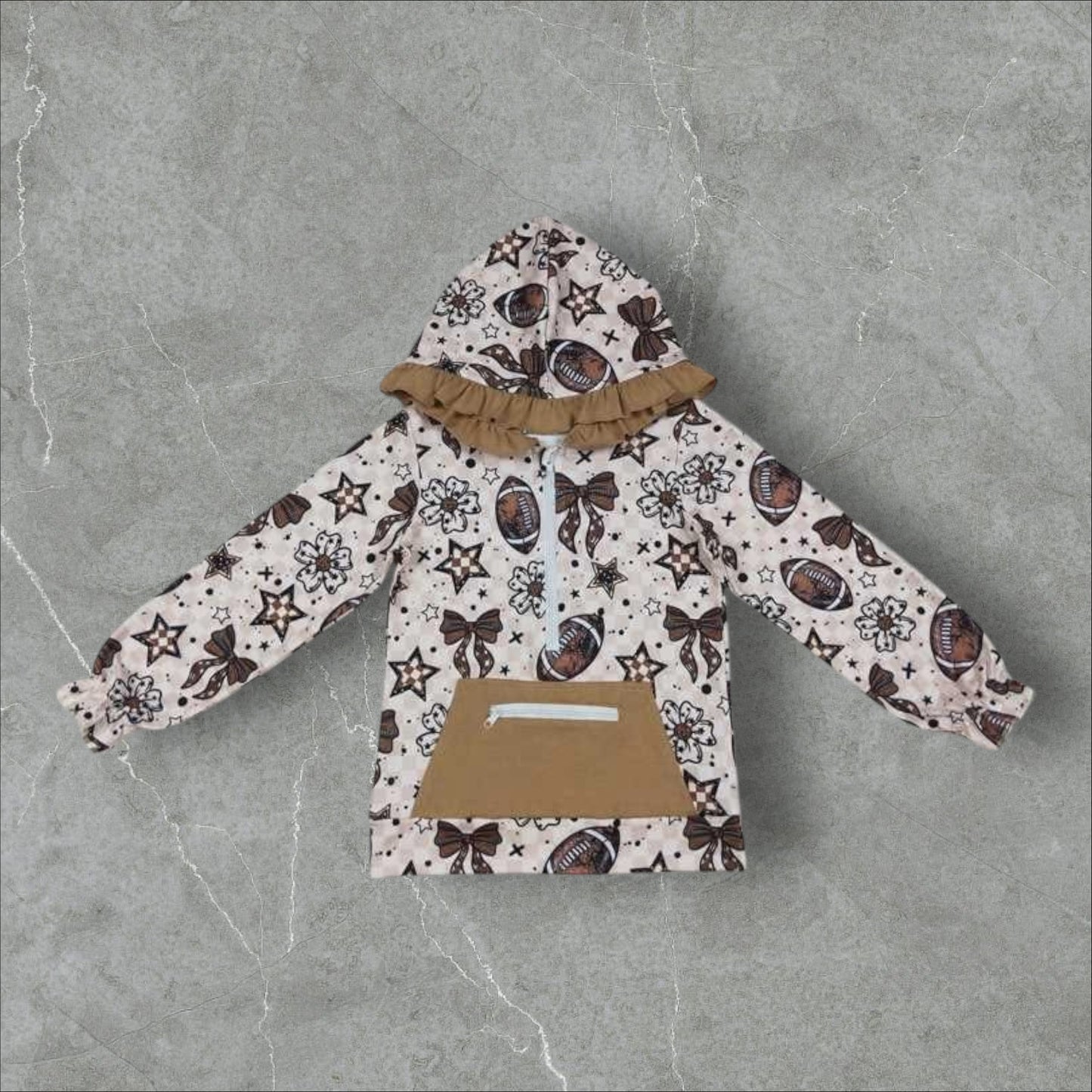 *PRE-ORDER* Football Bows Quarter Zip