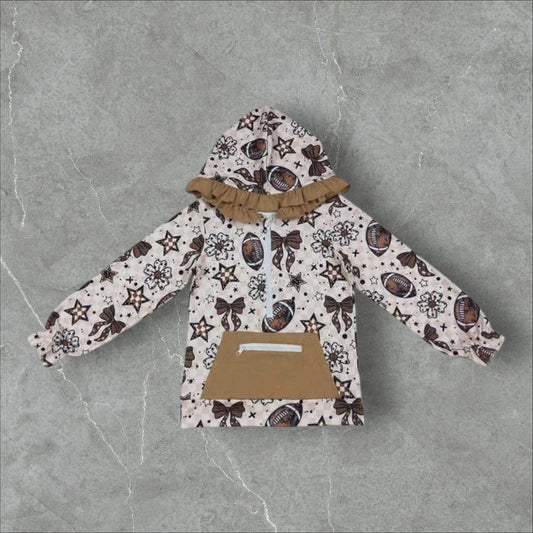 *PRE-ORDER* Football Bows Quarter Zip