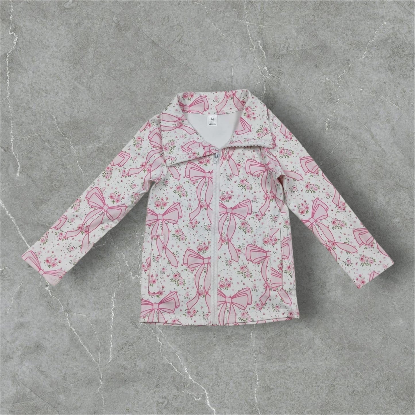 *PRE-ORDER* Pink Bows Athletic Zip Up Jacket