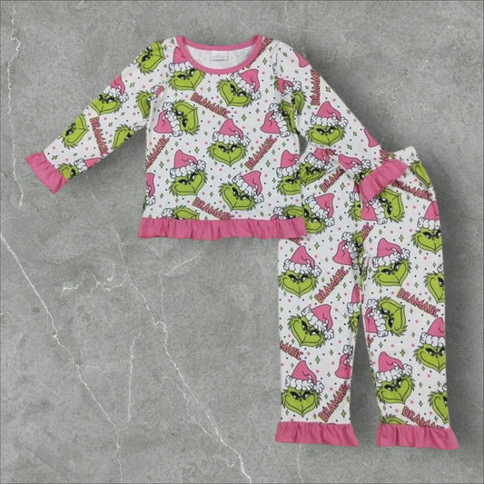 *PRE-ORDER* Christmas - Mean One Ruffle Lounge Set