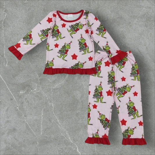 *PRE-ORDER* Christmas - Mean One Ruffle Lounge Set