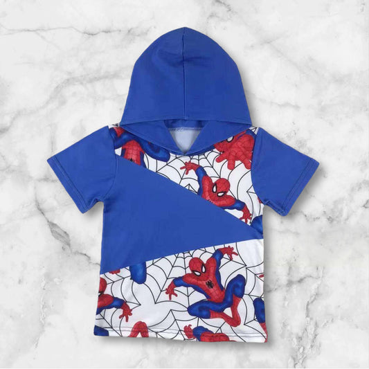 *PRE-ORDER* Spider Color Block Hooded Tee