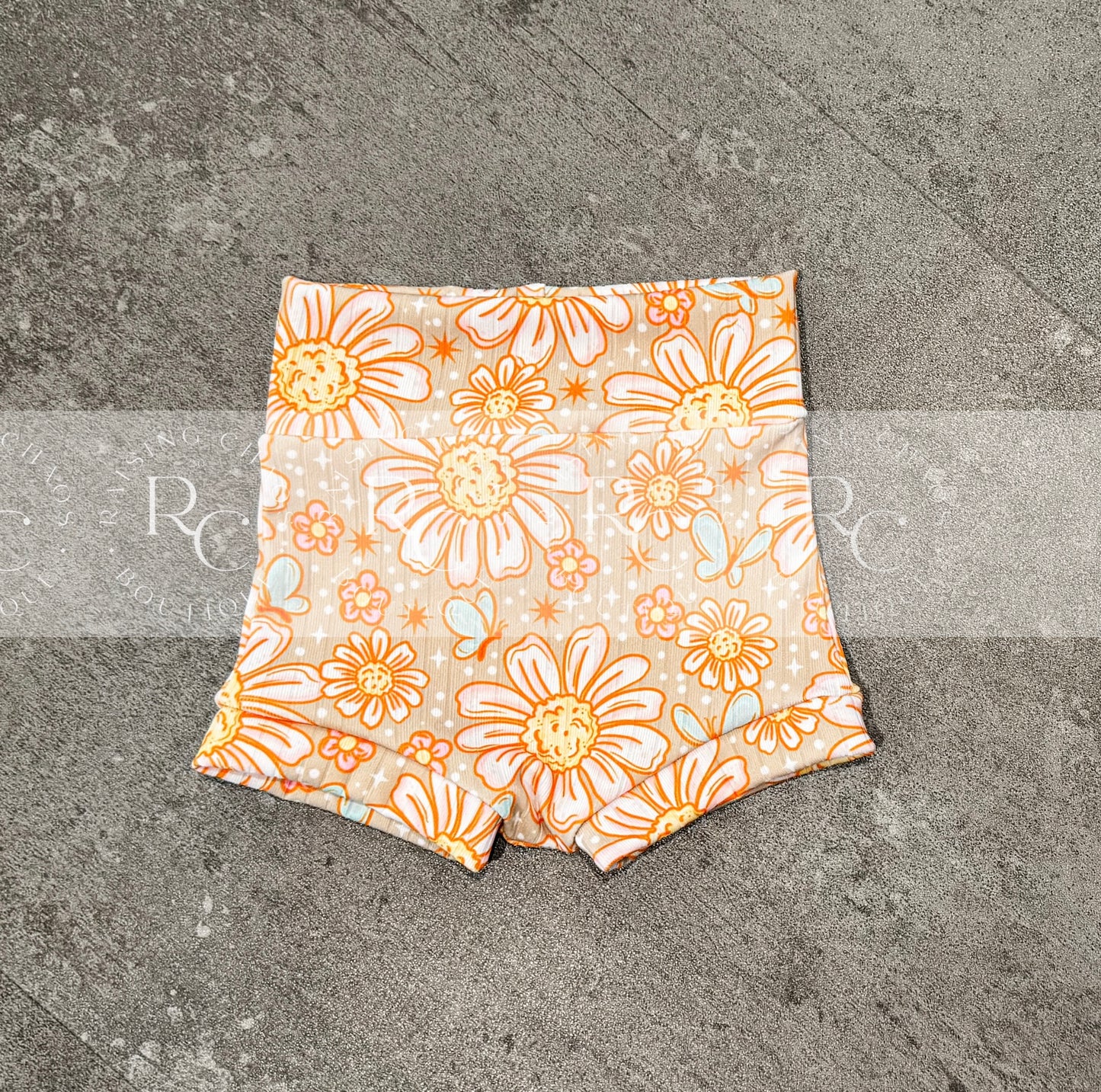 RTS Tan Spring Floral Bummies