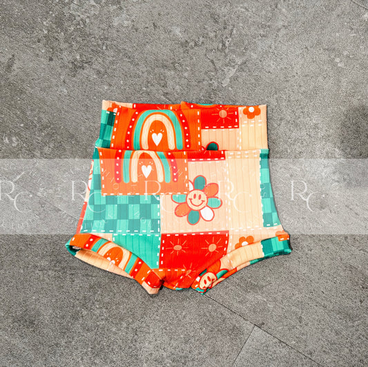 RTS Rainbow Patchwork Bummies