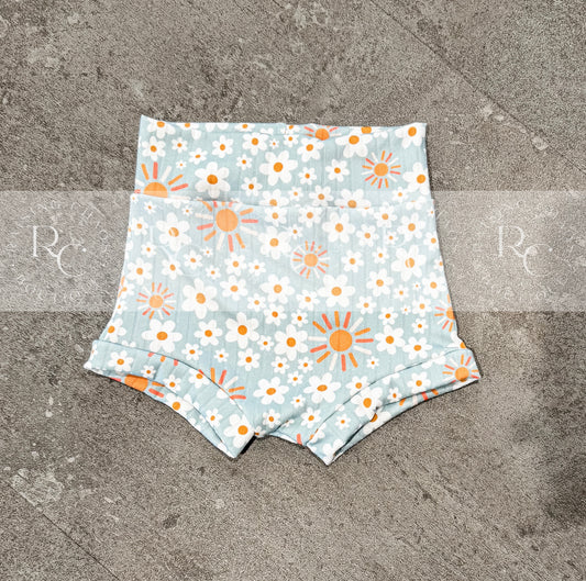 RTS Blue Spring Floral Bummies