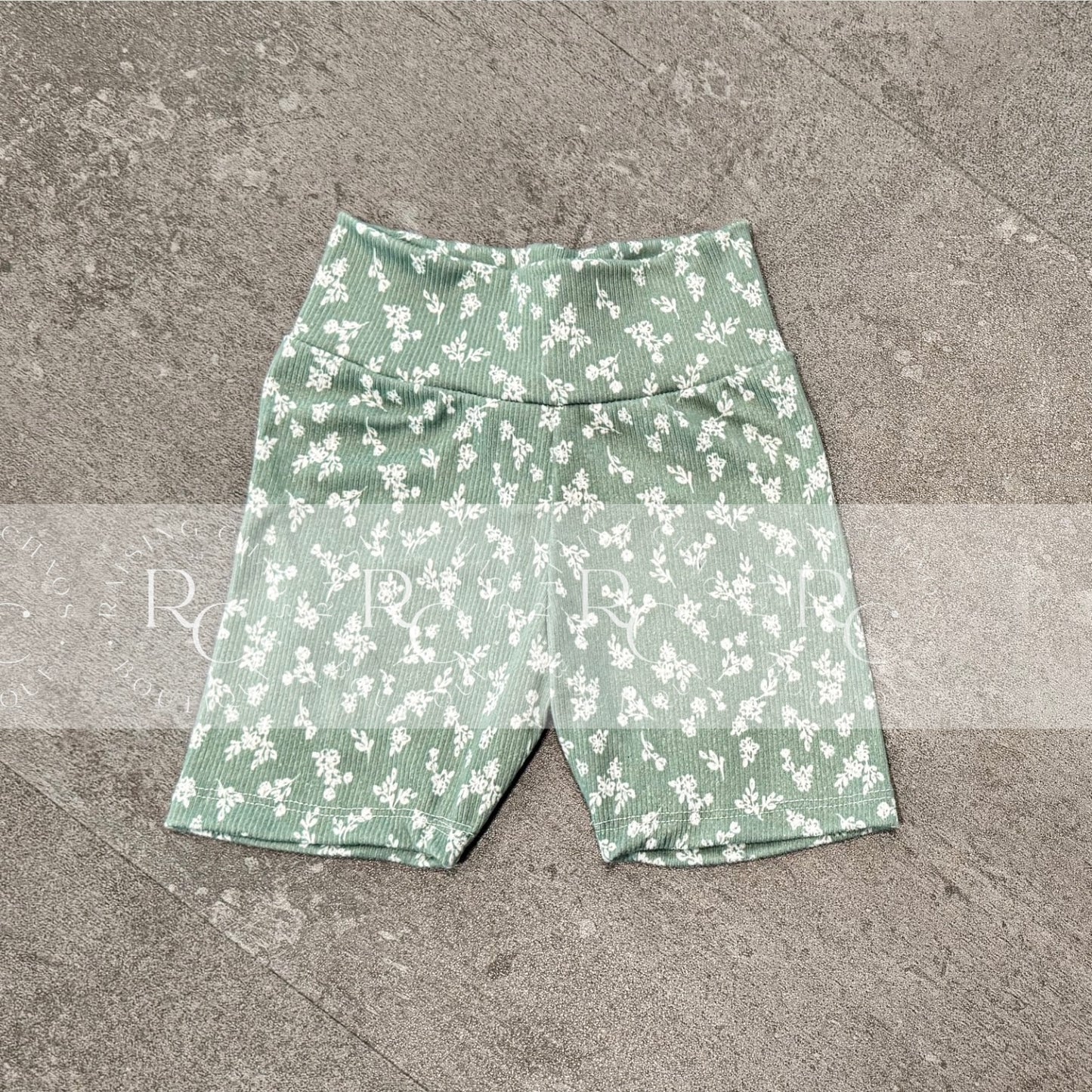 RTS Green Dainty Floral Bikers