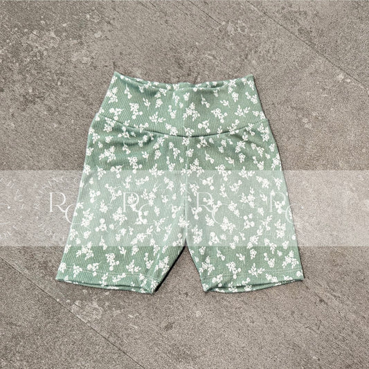 RTS Green Dainty Floral Bikers