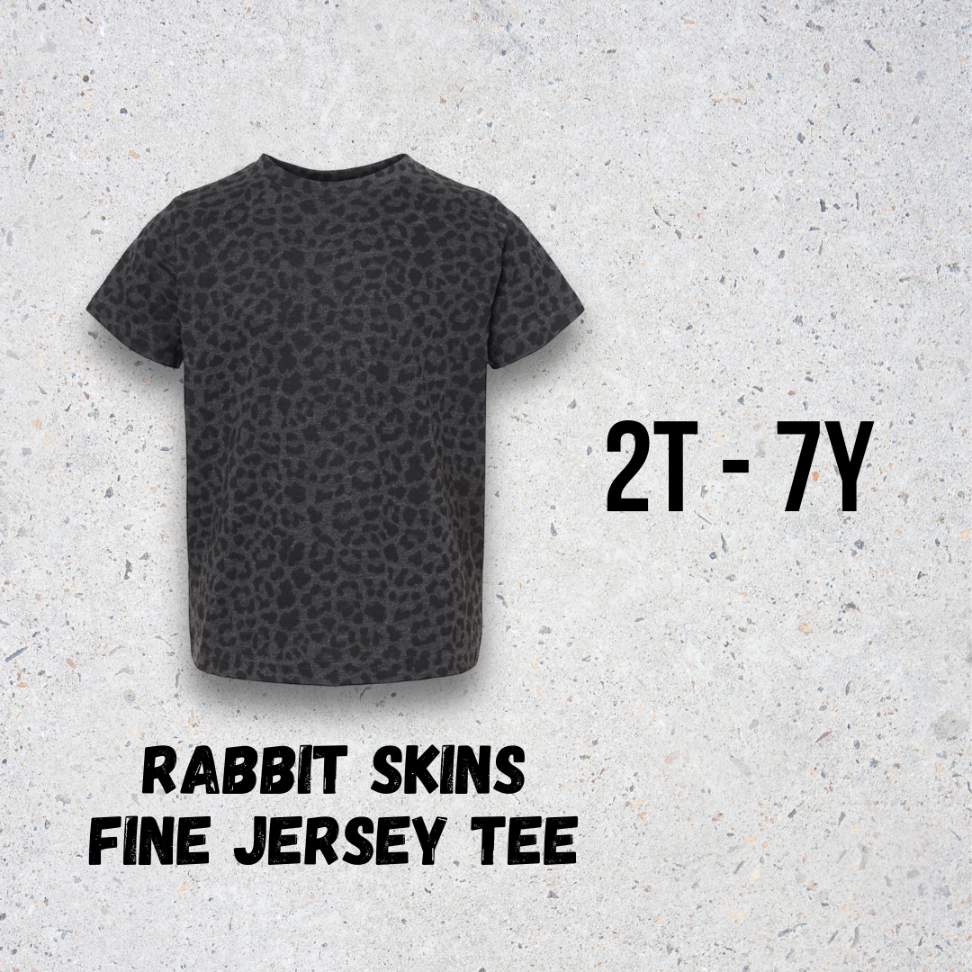 MTO Kids - Black Leopard - Rabbit Skins Jersey Tee