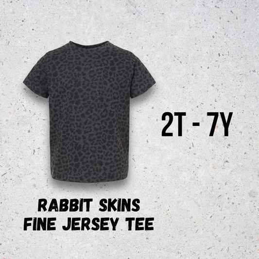 MTO Kids - Black Leopard - Rabbit Skins Jersey Tee