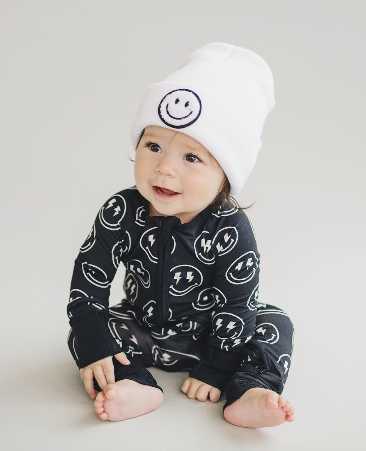 *PRE-ORDER* White Happy Beanie