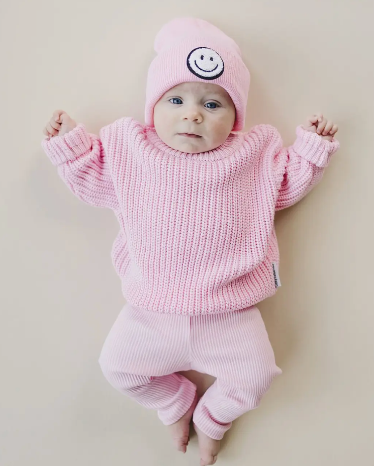 *PRE-ORDER* Pink Happy Beanie