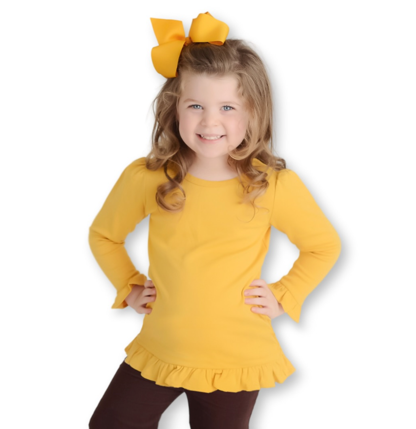 *CHRISTMAS* MTO Kids - Long Sleeve Ruffle Tee