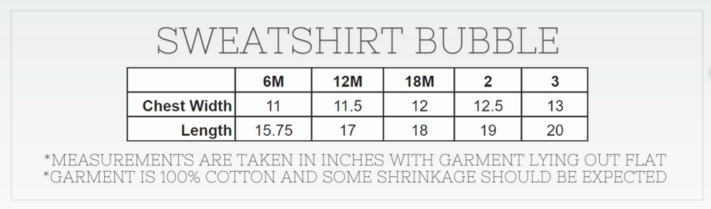 *CHRISTMAS* MTO Kids - Sweatshirt Bubble Romper