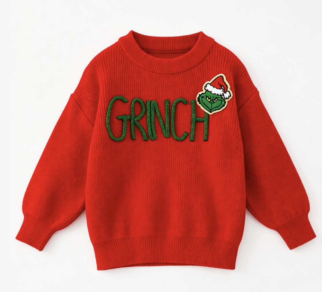 Red Christmas Character Knitted Sweater