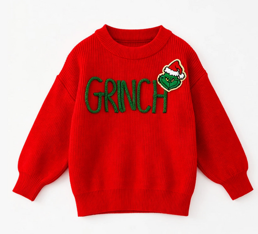 Red Christmas Character Knitted Sweater