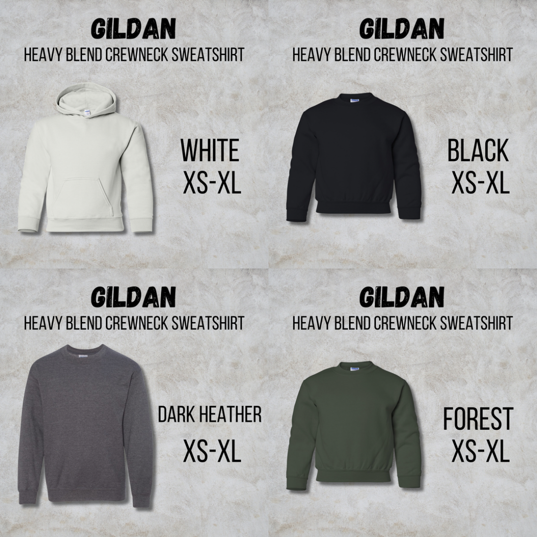 *COLLLEGE FOOTBALL* MTO Kids - GILDAN Crewneck Sweatshirt