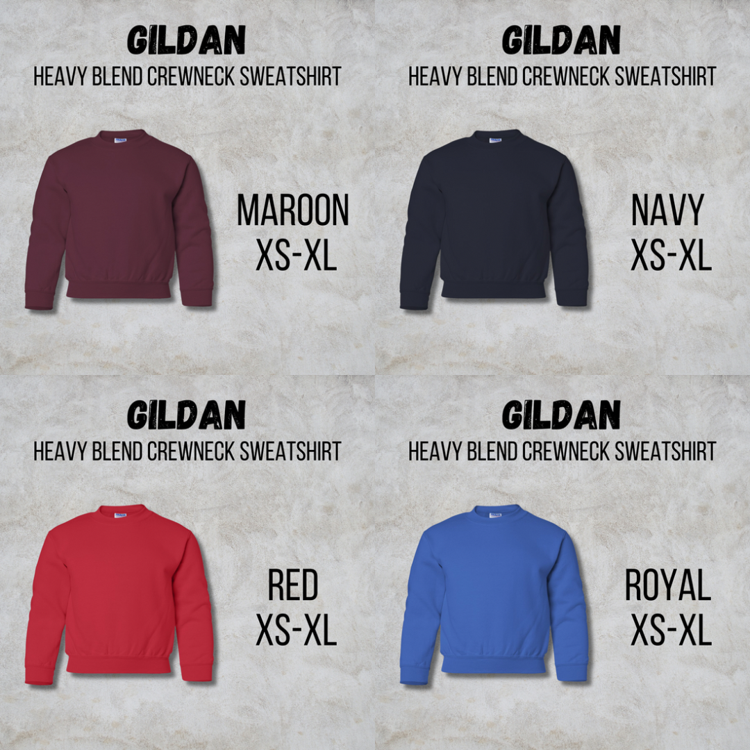 *COLLLEGE FOOTBALL* MTO Kids - GILDAN Crewneck Sweatshirt
