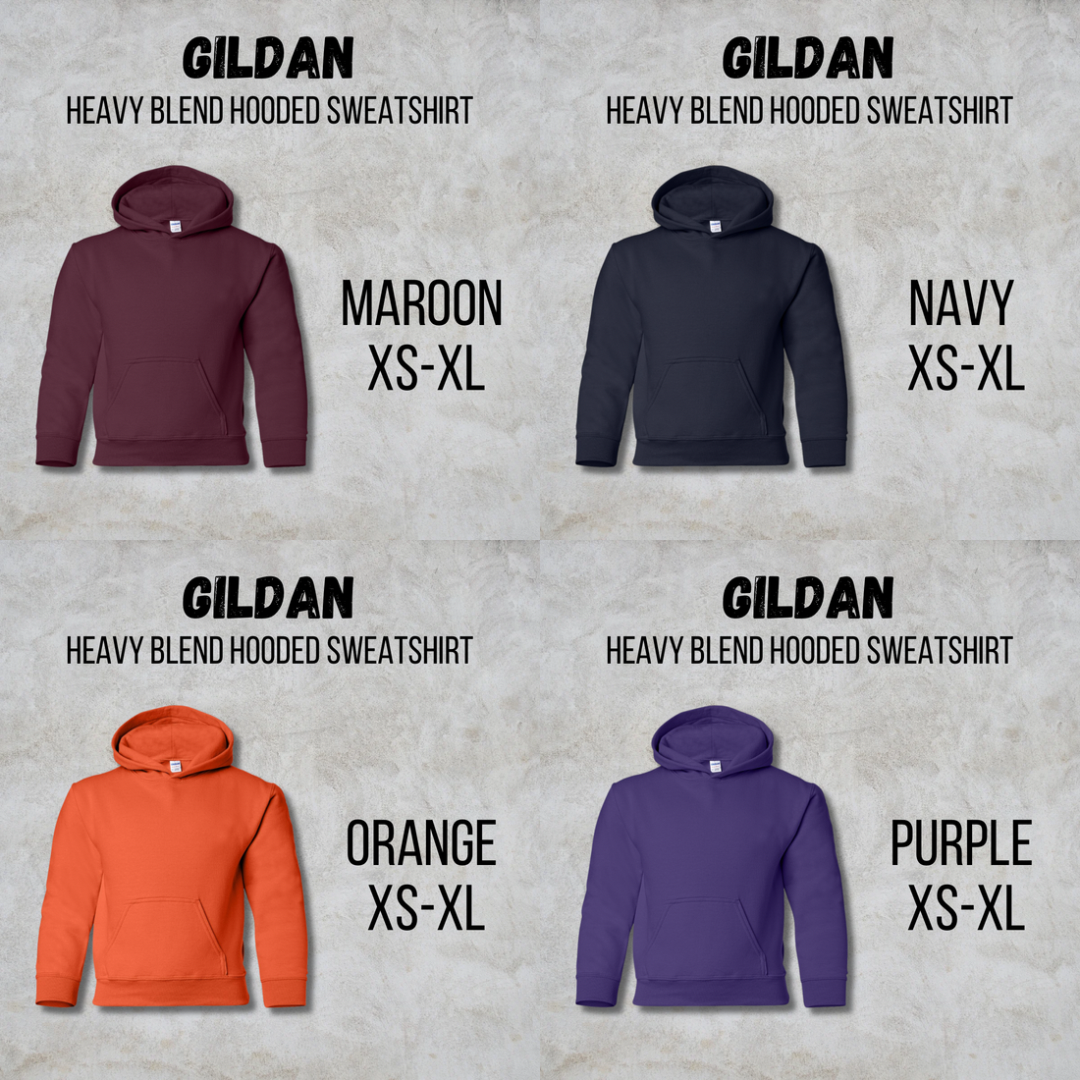 *COLLEGE FOOTBALL* MTO Youth - GILDAN Hooded Sweatshirt