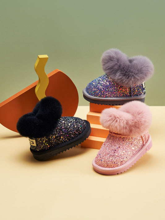 *Pre-Order* KIDS Sequin Fur Boots